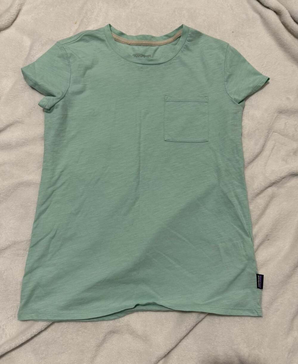 Patagonia Pocket T-Shirt Size S Green Short Sleeve Slub Crewneck